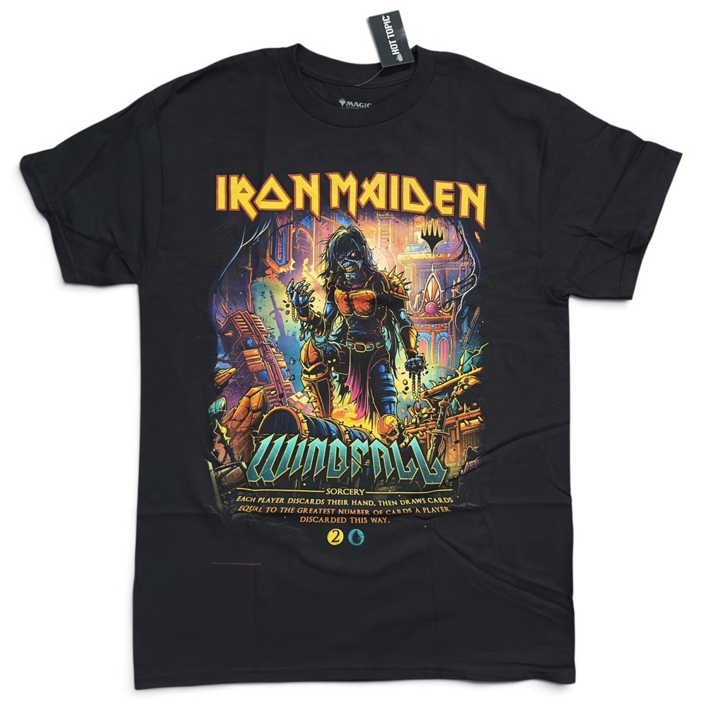 Iron Maiden x Magic The Gathering Windfall Eddie Shirt Size M